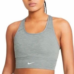 Nike Longline Racerback Gray Sports Bra